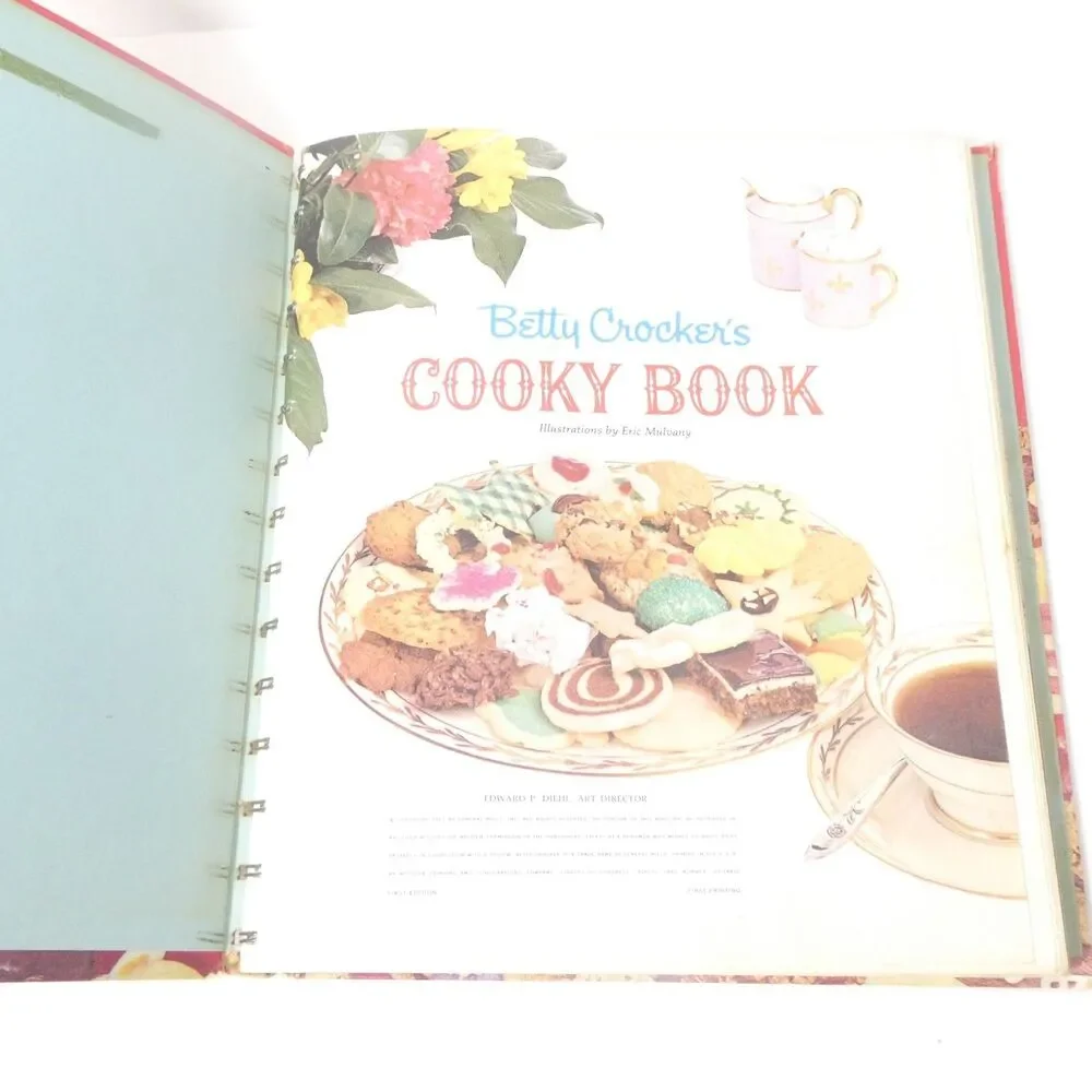 Betty Crocker's Cooky Book 1963 1st Ed 1st Printing Spiral Vintage Cookbook
